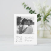 Moderne minimalistische bruiloft Save the Date Bri Aankondigingskaart (Staand voorkant)
