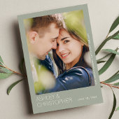 Moderne minimalistische bruiloft save-the-date fot save the date