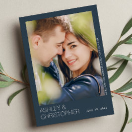 Moderne minimalistische bruiloft save-the-date fot save the date