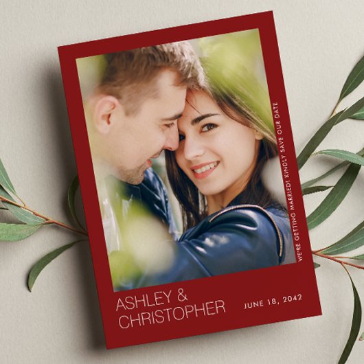 Moderne minimalistische bruiloft save-the-date fot save the date