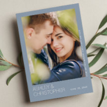 Moderne minimalistische bruiloft save-the-date fot