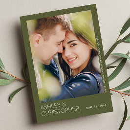 Moderne minimalistische bruiloft save-the-date fot save the date