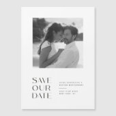Moderne minimalistische bruiloft Save the Date Mag Magnetische Uitnodiging (Voorkant)