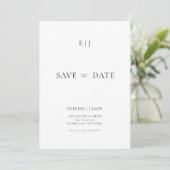 Moderne minimalistische bruiloft Save the Date Nod (Staand voorkant)