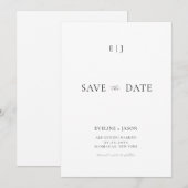 Moderne minimalistische bruiloft Save the Date Nod (Voorkant / Achterkant)