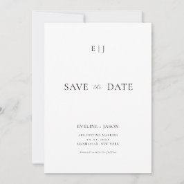 Moderne minimalistische bruiloft Save the Date Nod