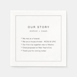 Moderne minimalistische bruiloft servet