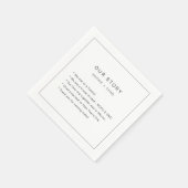 Moderne minimalistische bruiloft servet (Hoek)