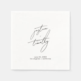 Moderne minimalistische bruiloft servet