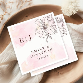 Moderne minimalistische bruiloft servet