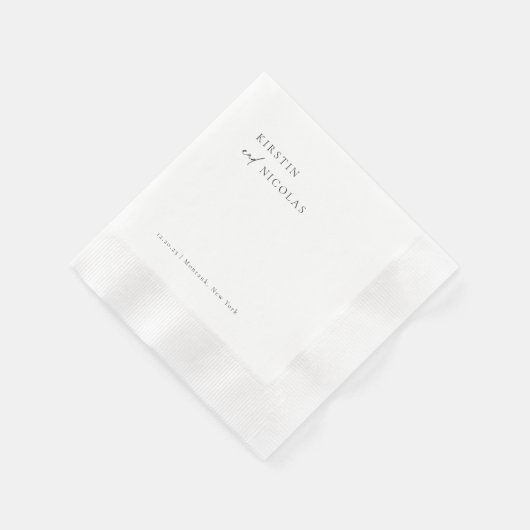 Moderne minimalistische bruiloft servet (Hoek)