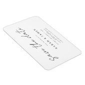 Moderne minimalistische bruiloft sparen de Uitnodi Magneet (Rechterzijde)