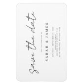 Moderne minimalistische bruiloft sparen de Uitnodi Magneet (Verticaal)