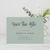 Moderne minimalistische bruiloft sparen de Uitnodi Save The Date (Staand voorkant)