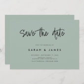 Moderne minimalistische bruiloft sparen de Uitnodi Save The Date (Voorkant / Achterkant)