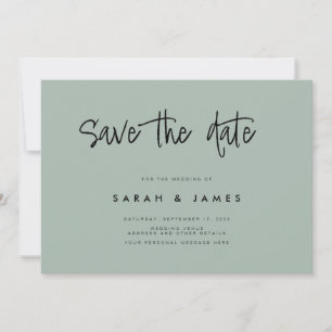 Moderne minimalistische bruiloft sparen de Uitnodi Save The Date