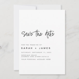 Moderne minimalistische bruiloft sparen de Uitnodi Save The Date