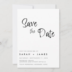 Moderne minimalistische bruiloft sparen de Uitnodi Save The Date