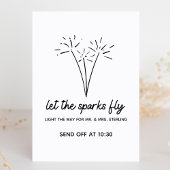 Moderne minimalistische bruiloft Sparkler Send-Off