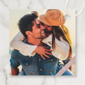 Moderne minimalistische bruiloft stoffige Roos fot Bedankjes Labels (Achterkant)