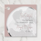 Moderne minimalistische bruiloft stoffige Roos fot Bedankjes Labels (Voorkant)