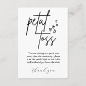 Moderne minimalistische bruiloft sturen van bloemb informatiekaartje (Voorkant)