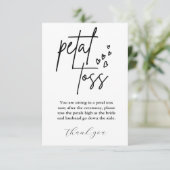 Moderne minimalistische bruiloft sturen van bloemb informatiekaartje (Staand voorkant)