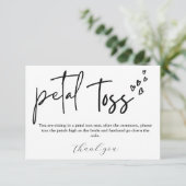 Moderne minimalistische bruiloft sturen van bloemb informatiekaartje (Staand voorkant)