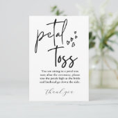 Moderne minimalistische bruiloft sturen van bloemb informatiekaartje (Staand voorkant)