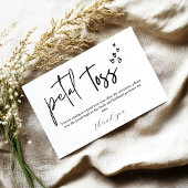 Moderne minimalistische bruiloft Stuur Petal Toss  Kaart