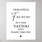Moderne minimalistische bruiloft Tattoo Party teke Poster (Voorkant)