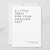 Moderne minimalistische bruiloft Teenslippers teke Kaart (Voorkant)