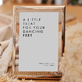 Moderne minimalistische bruiloft Teenslippers teke Kaart