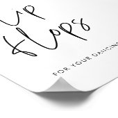 Moderne minimalistische bruiloft Teenslippers teke Poster (Hoek)