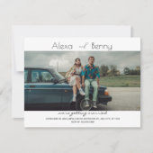 Moderne minimalistische bruiloft uitnodiging (Voorkant)