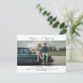 Moderne minimalistische bruiloft uitnodiging (Staand voorkant)