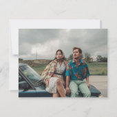 Moderne minimalistische bruiloft uitnodiging (Achterkant)