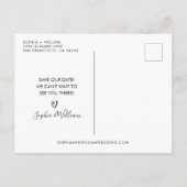 Moderne minimalistische bruiloft uitnodiging Brief (Achterkant)