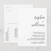 Moderne minimalistische bruiloft uitnodiging Brief Briefkaart (Voorkant / Achterkant)