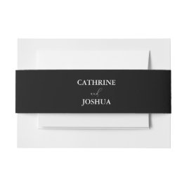 Moderne minimalistische bruiloft uitnodigingen wikkel