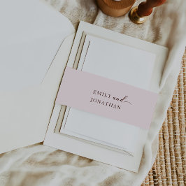 Moderne minimalistische bruiloft uitnodigingen wikkel