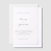 Moderne minimalistische bruiloft vellum uitnodigingen (Offset)