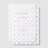 Moderne minimalistische bruiloft vellum uitnodigingen (Offset (Uitnodiging))