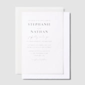 Moderne minimalistische bruiloft vellum uitnodigingen (Offset)