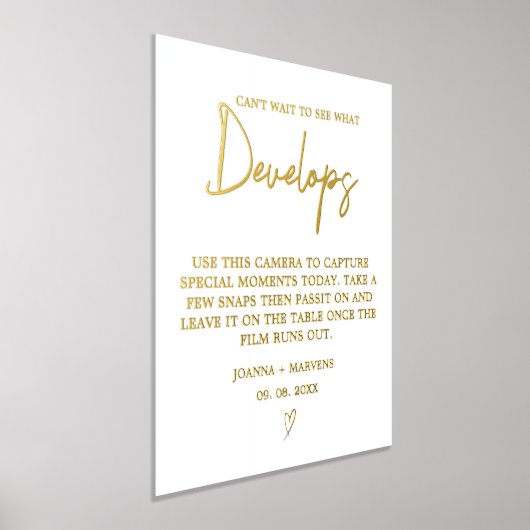 Moderne minimalistische bruiloft verwijdering came folie afdrukken (Laagn)