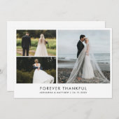 Moderne minimalistische bruiloft voor altijd dankb bedankkaart (Voorkant / Achterkant)