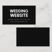 Moderne minimalistische bruiloft website kaart (Voorkant / Achterkant)