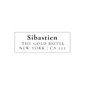 Moderne minimalistische bruiloft zelfinktende stempel (Design)