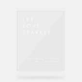 moderne minimalistische bruiloft zendt uit teken acryl bord (Voorkant)