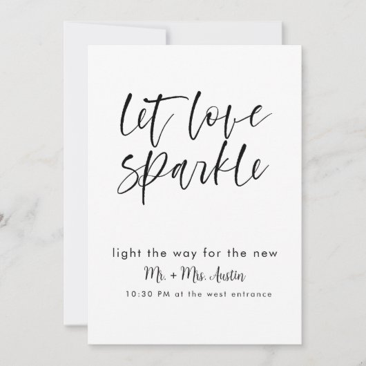 moderne minimalistische bruiloft zendt uit teken kaart (Voorkant)